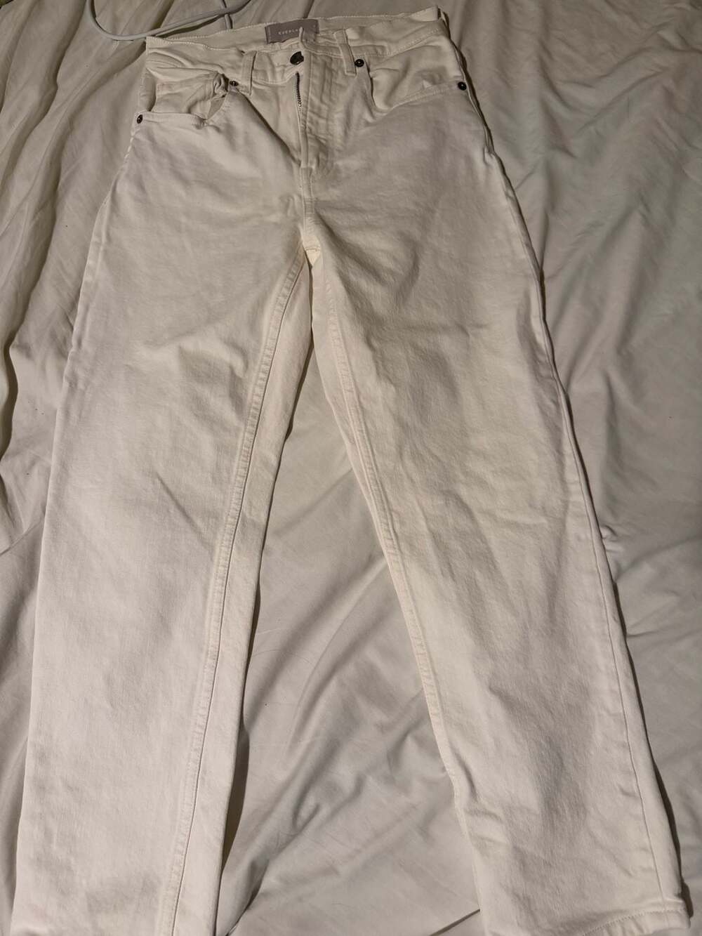 Everlane The Cheeky Jean Crop White Denim Pants Size 24(0025)